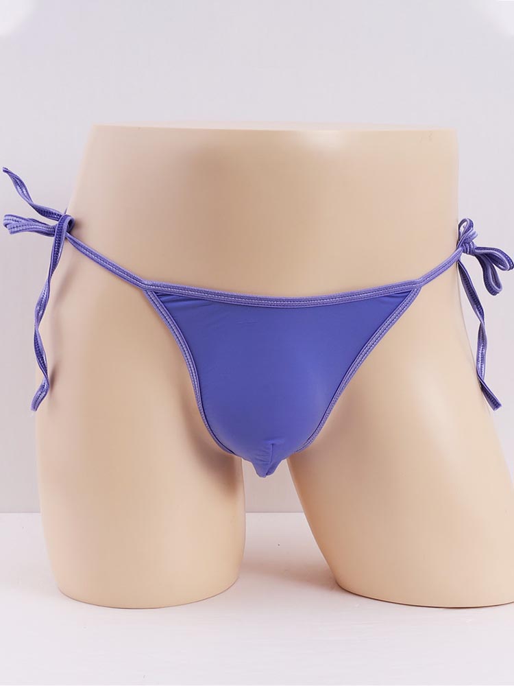 Men's Ice Silk Lace-Up Non-Marking Thongs
