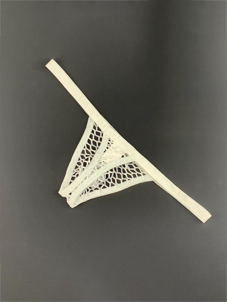 Men's Sexy Large Mesh Transparent Elastic Thong