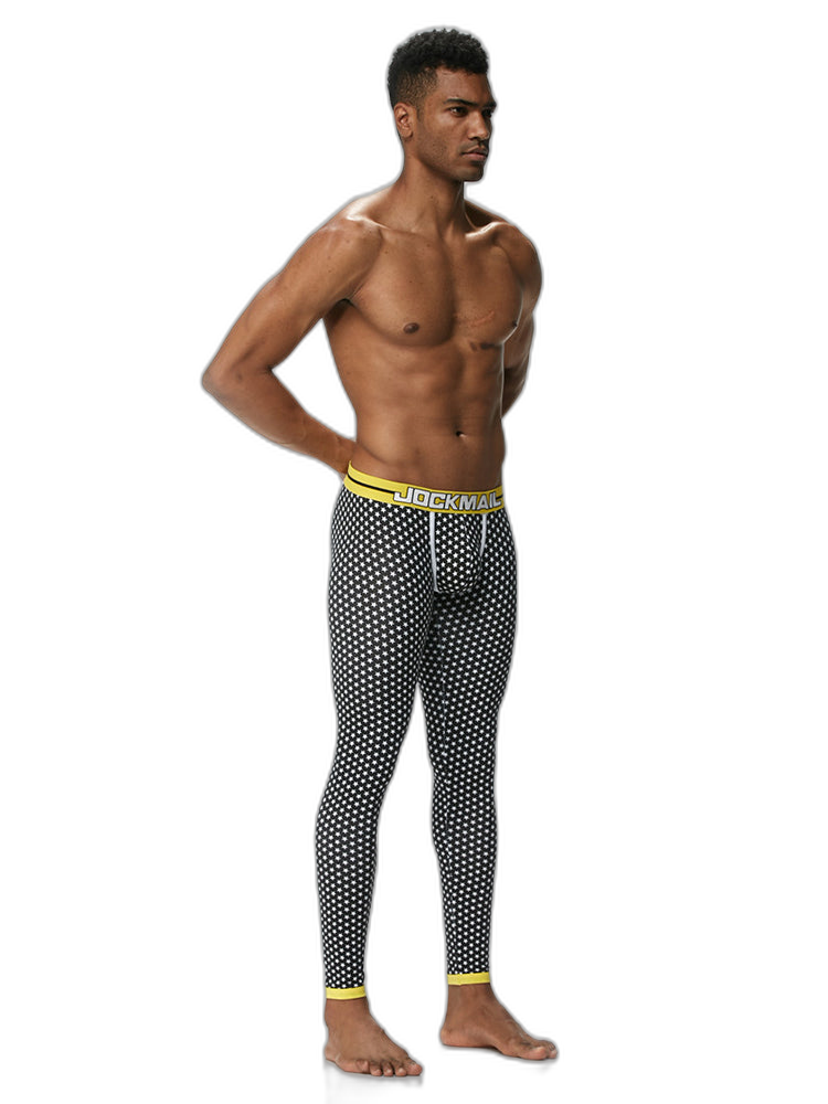 Men's Star Print Cotton Thermal Pants
