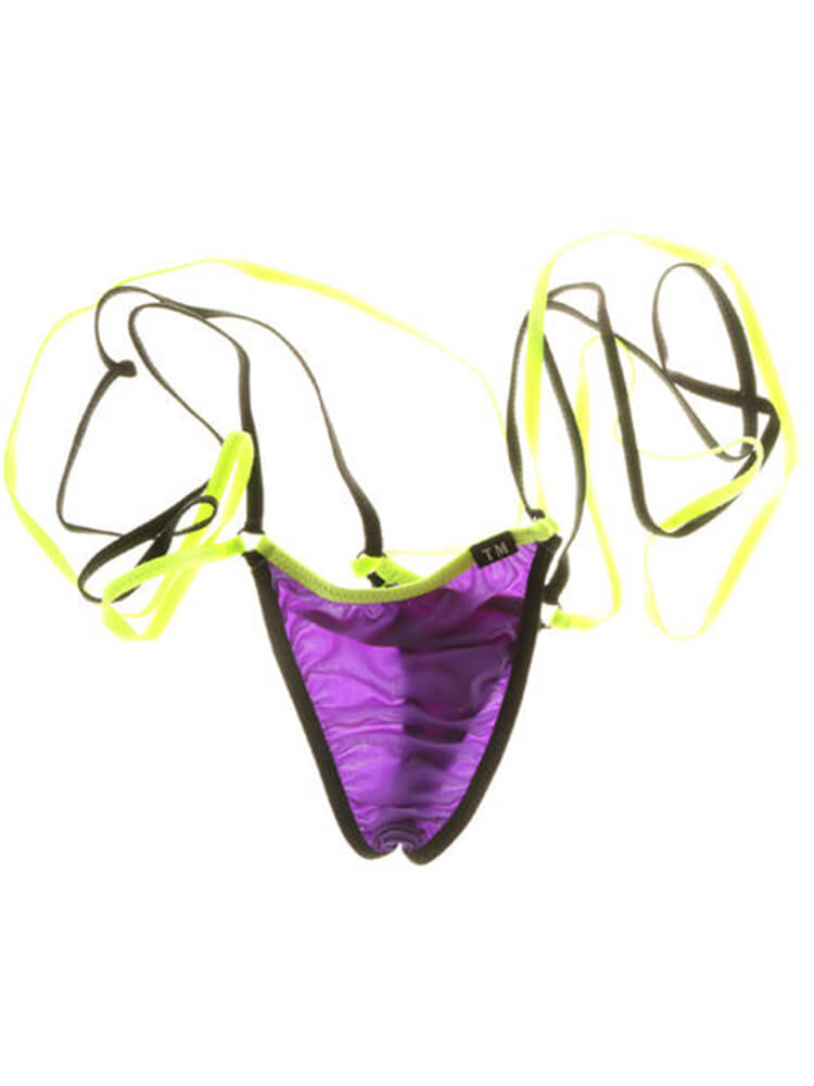 Men's Colorblock Suspender One-Piece Thong