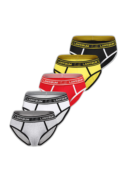 Men’s Spliced Color Pouch Briefs