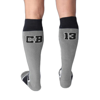 Cell Block 13 Take Down Knee High Socks | Grey