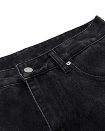 Street-Style Hand-Painted Graffiti Color-Blocked Jeans