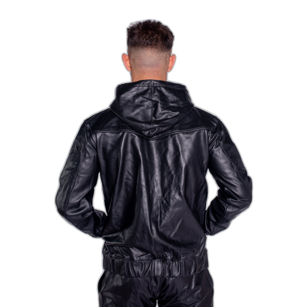 Prowler RED V Sports Leather Jacket Black