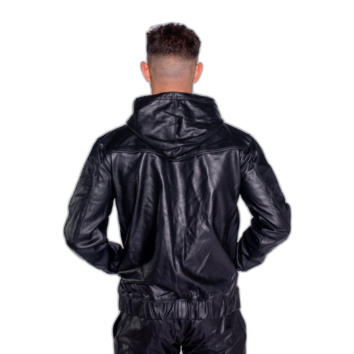 Prowler RED V Sports Leather Jacket Black