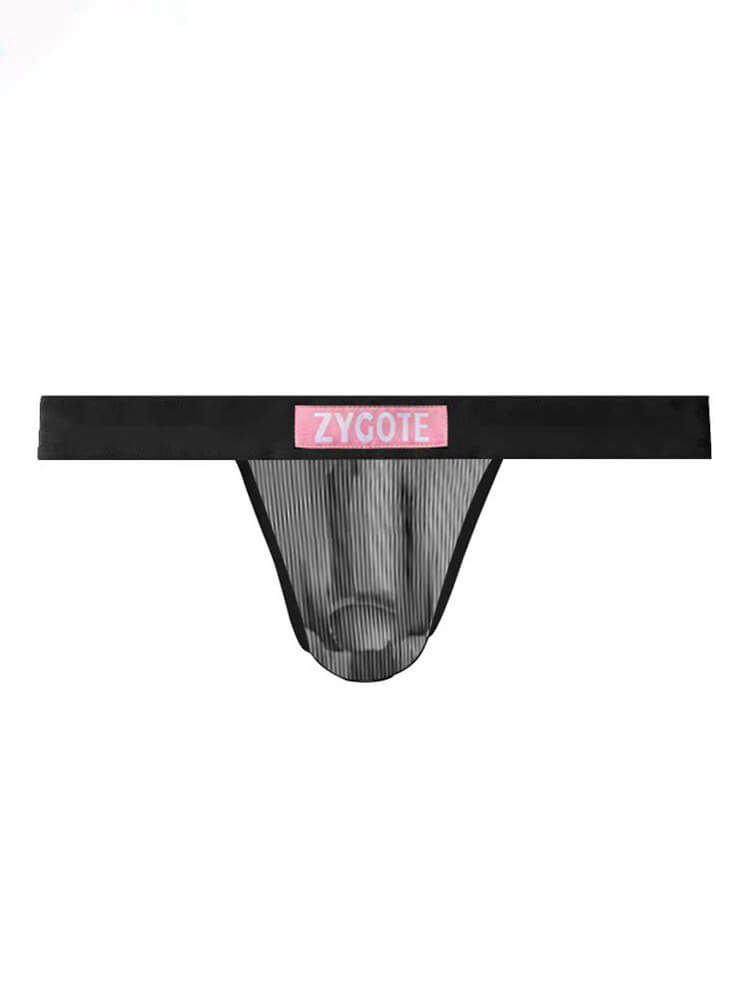 Men's Sexy Black Geometric Body-Print Briefs