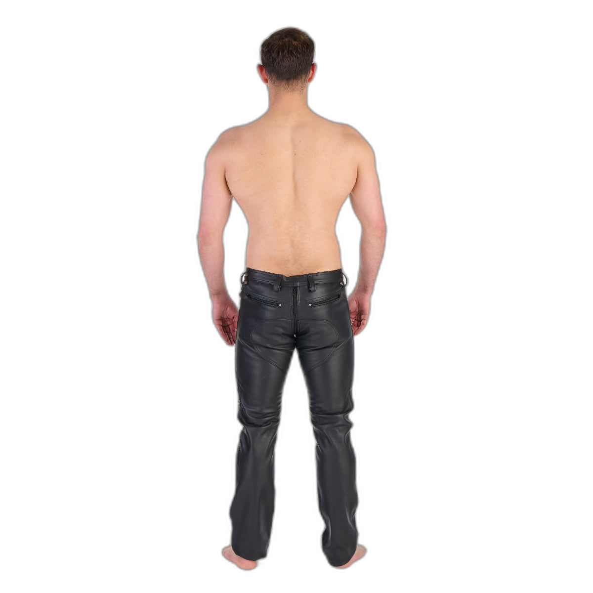 Prowler RED Leather Rider Jeans Black