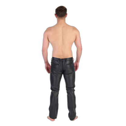 Prowler RED Leather Rider Jeans Black