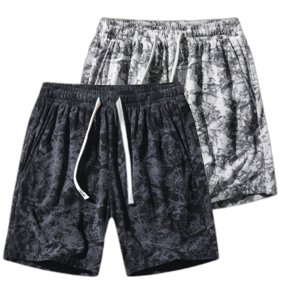 Washed Camo Corduroy Shorts