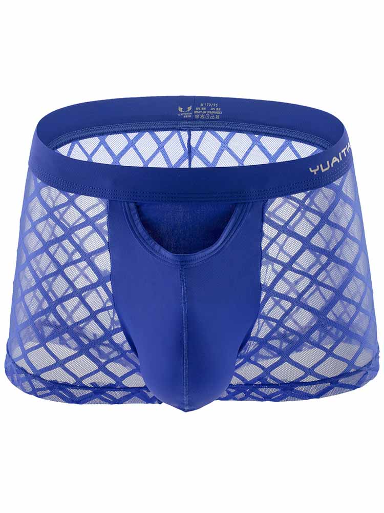 Breathable Lace Mid Waist Boxer Briefs