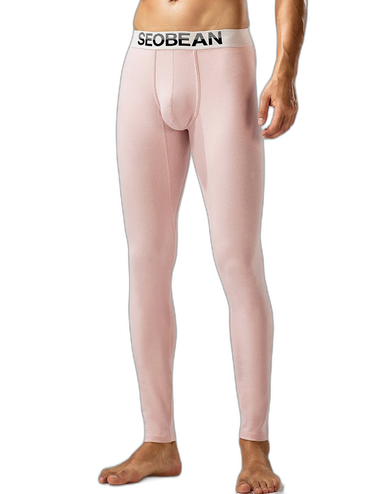 Seobean Men's Thin Autumn and Winter Essential Thermal Underwear Long Pants