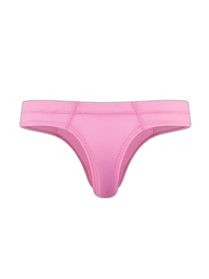 Men's Simple Breathable Mesh Pouch Thong & Strings