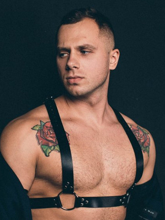 Mens Chest Harness Sexy Belts - Black