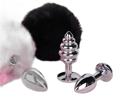 Lola - Bunny Tail Butt Plug - Metal Butt Plug - Anal Sex Toy