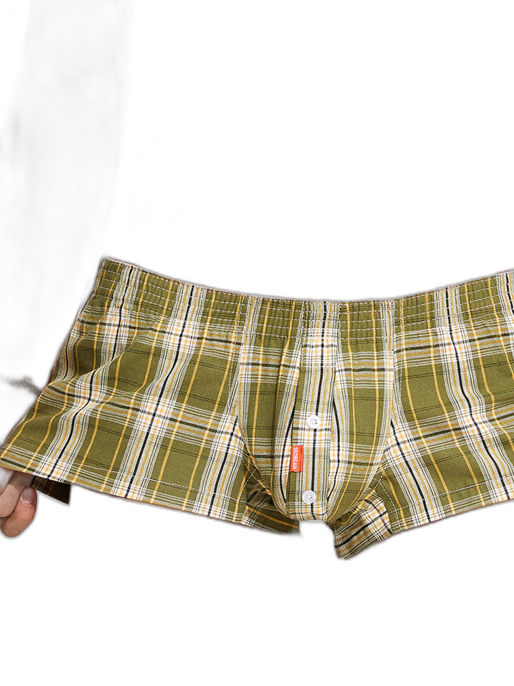 2 Pack Men's Plaid Lounge Shorts, Stylish and Breathable Sleep Trunks