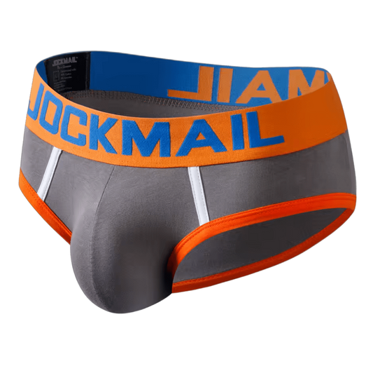 Jockmail Classic Briefs Orange/Grey