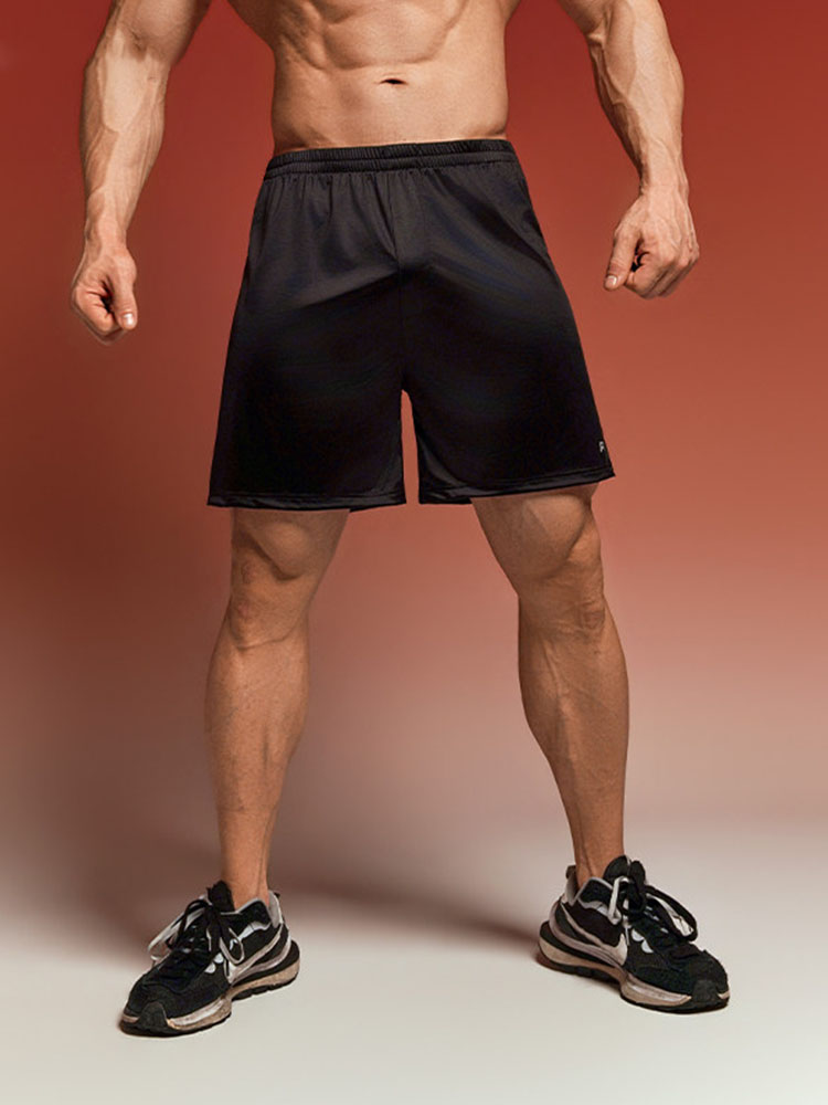 Men's Solid Satin Sports Fitness Two-Piece Set