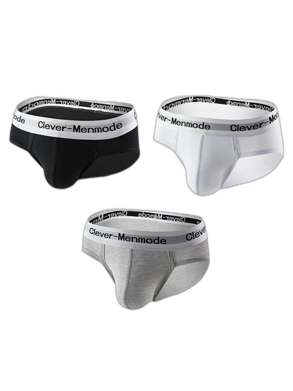 3 Pack Men's Supportive Fit High-Stretch Ultra-Soft Cotton Classic Briefs
