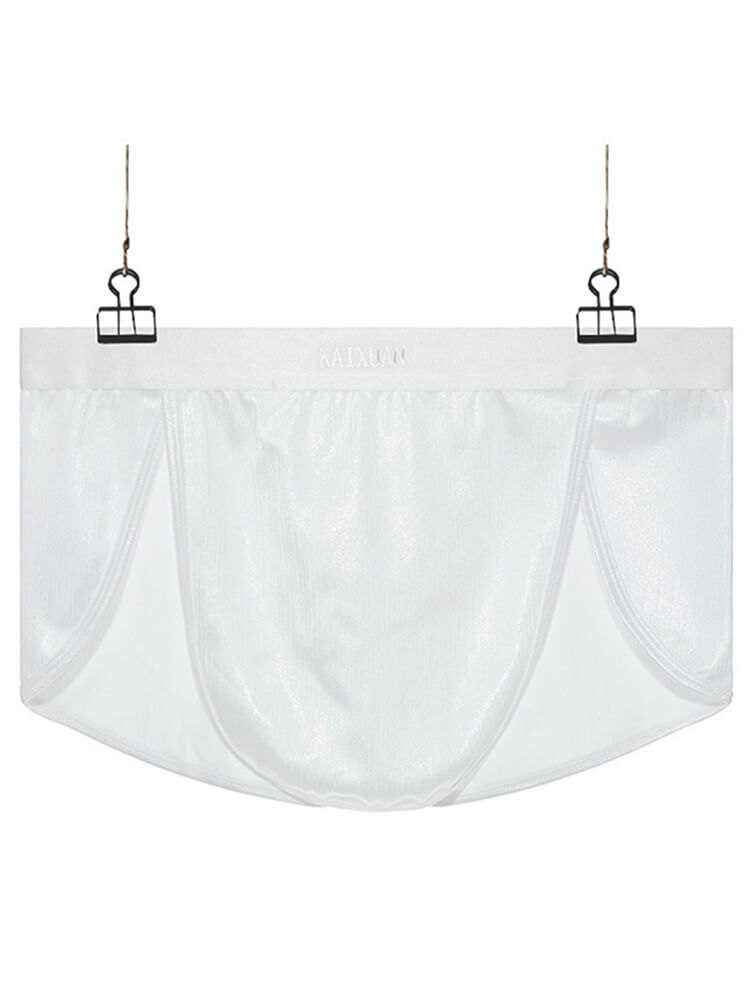 Men's Casual Split Polyester Boxer Brief