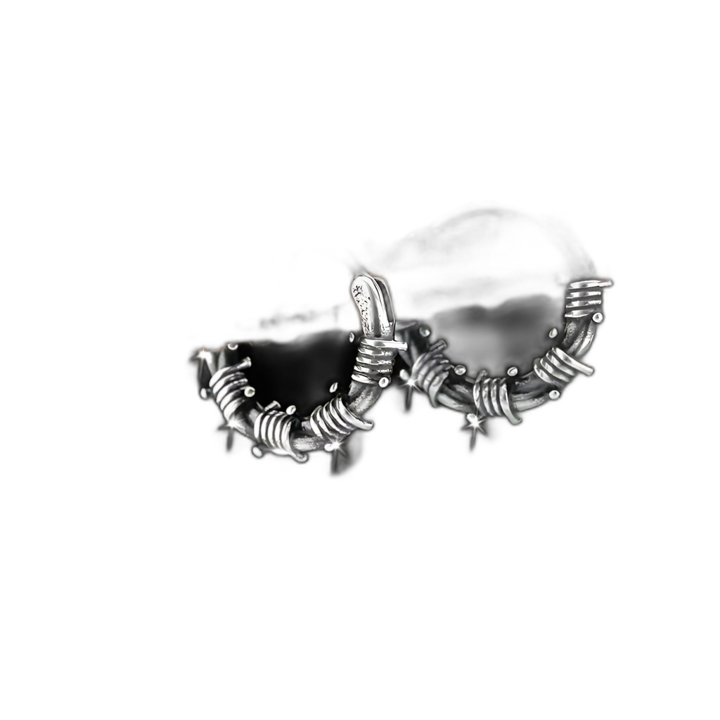 Barb Wire Hoop Earrings