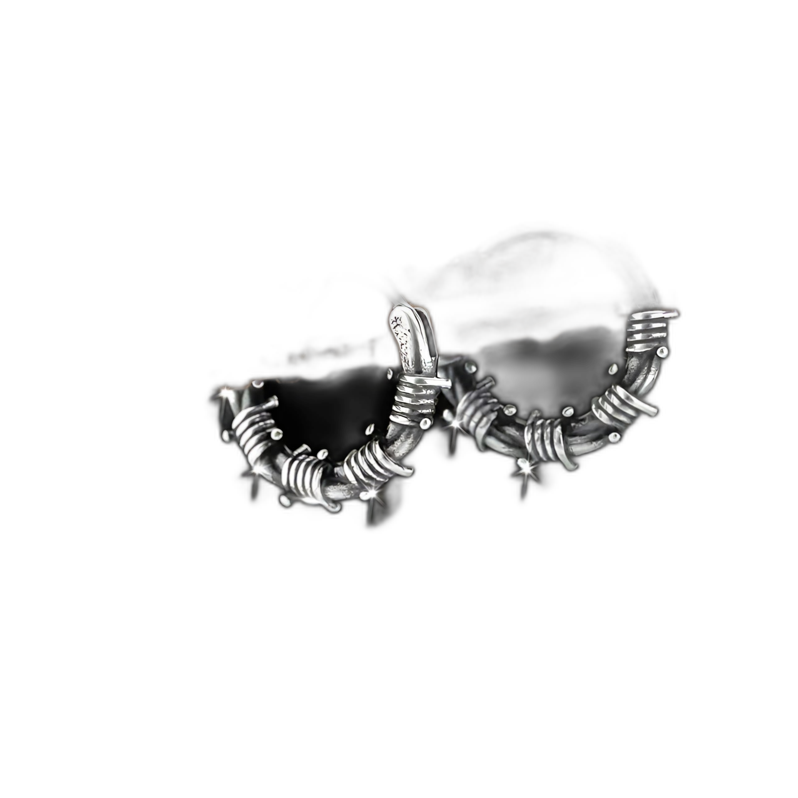 Barb Wire Hoop Earrings