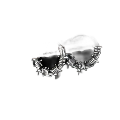 Barb Wire Hoop Earrings