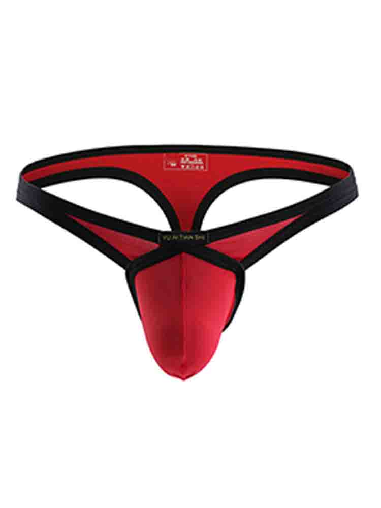 Men's Solid Color Stretch Low Rise Nylon Thong