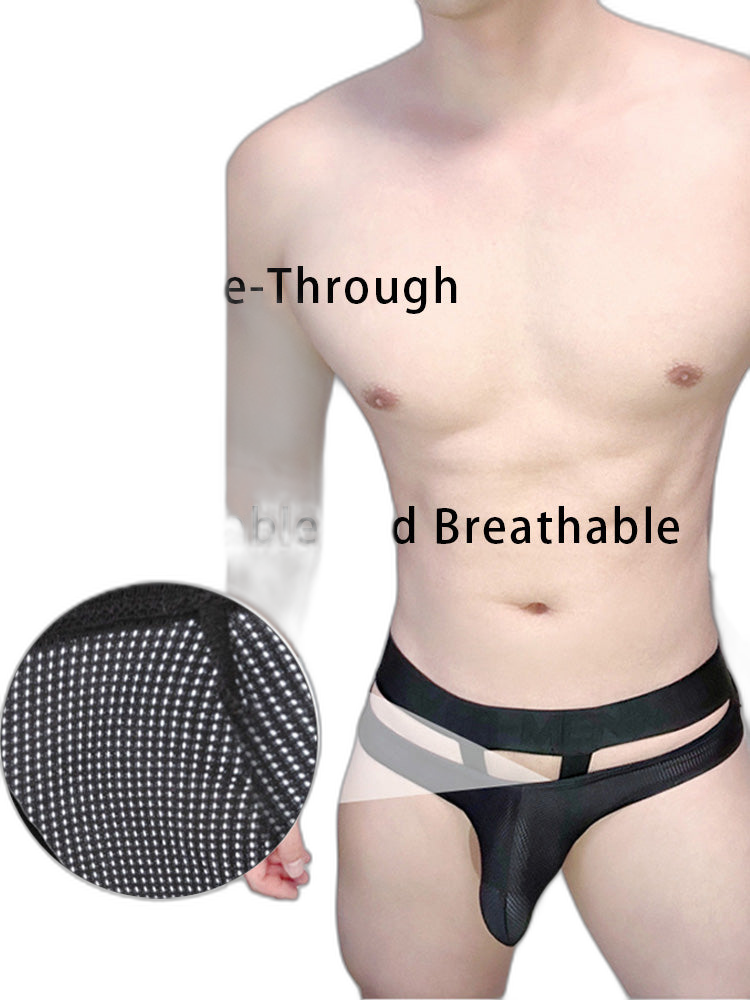 2 Pack Men's Mesh Breathable Multi-Functional Lifting Briefs