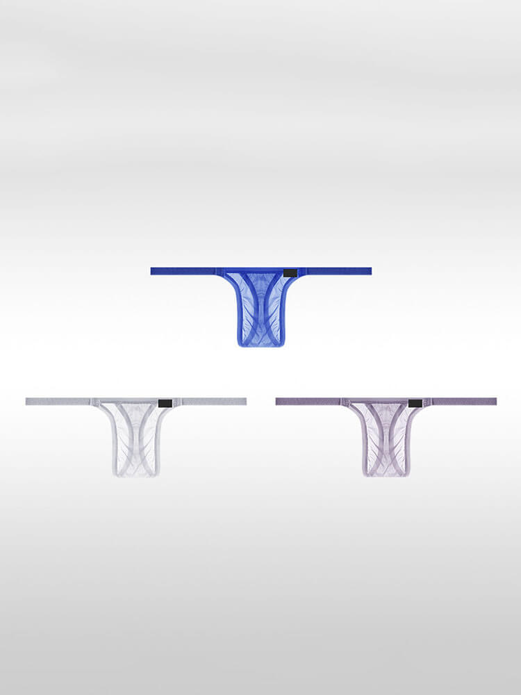 Men's Low-Rise Ultra-Thin Sheer Thong