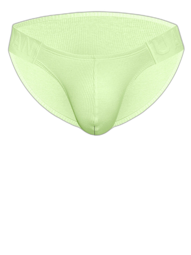 2 Pack Men's Solid Color Ribbed Cotton Sports Butt-Lifting Bikini