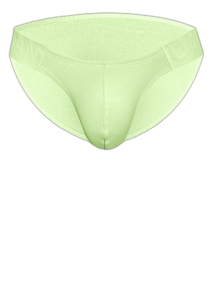 2 Pack Men's Solid Color Ribbed Cotton Sports Butt-Lifting Bikini