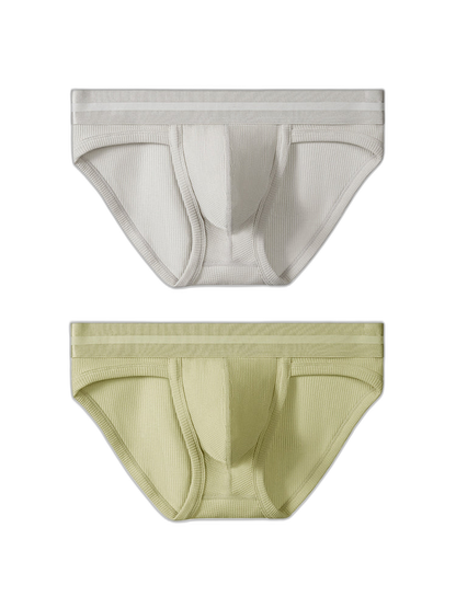 2 Pack Men's Waffle-Knit Cotton Separable Scrotum Support Briefs