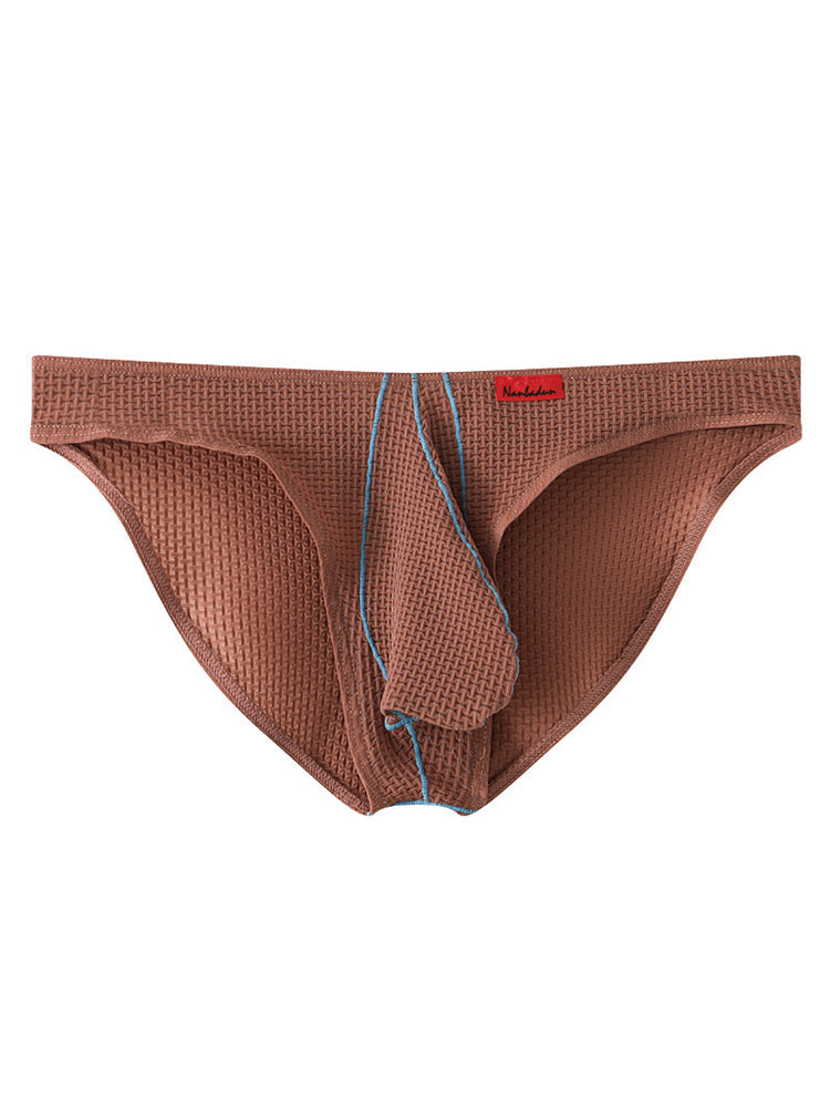 3 Pack Men's Ice Silk High-Elastic Breathable Briefs for Sports