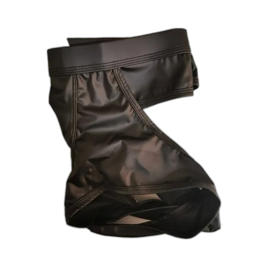 Open-Back Leather Boxer Briefs