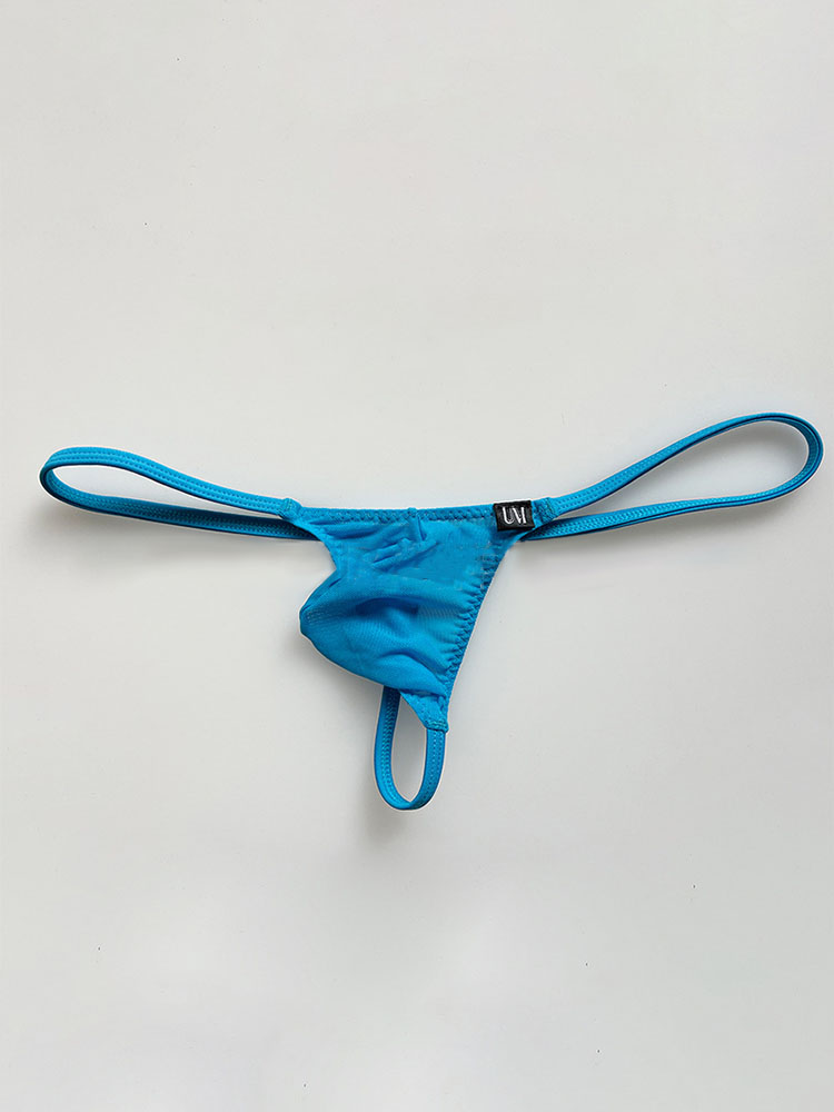Men's Mesh See-Through Stretch Thin Strap Thong