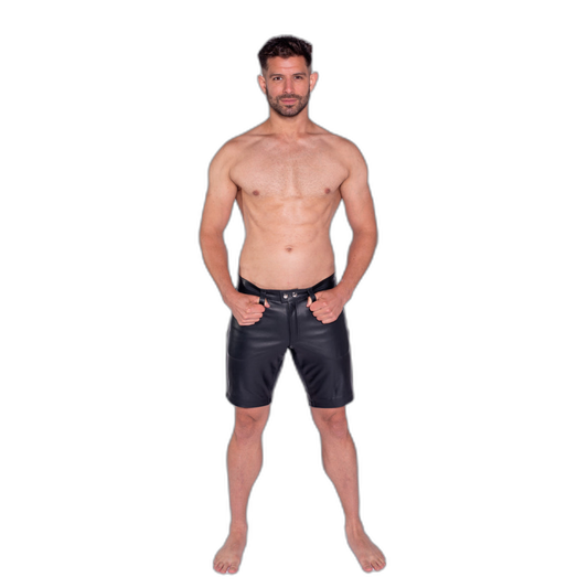 Prowler RED Leather Black Stripe Shorts Black