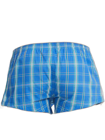 Men’s Vent Classic Plaid Cotton Boxers With Fly