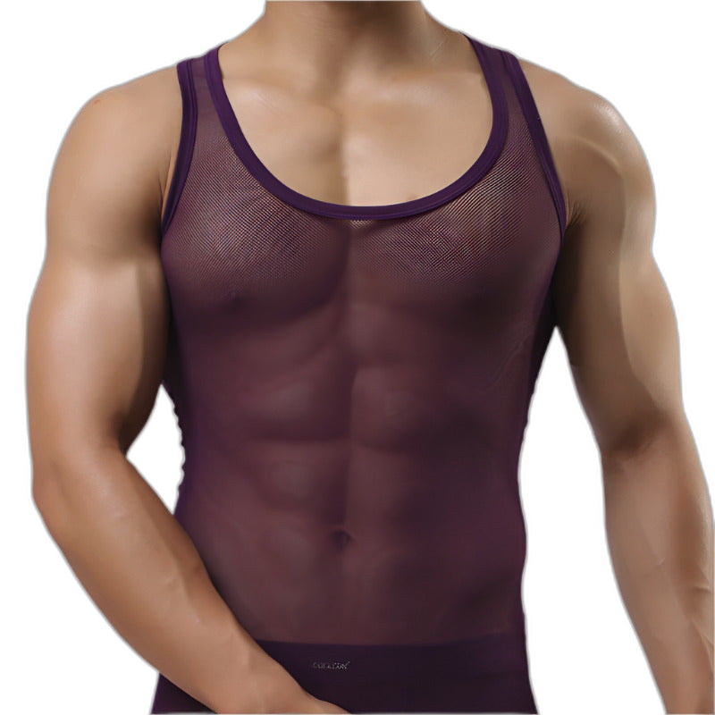 Mesh Transparent Tank Top Vest