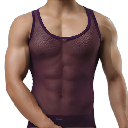 Mesh Transparent Tank Top Vest
