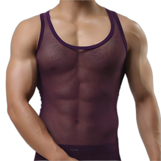 Mesh Transparent Tank Top Vest