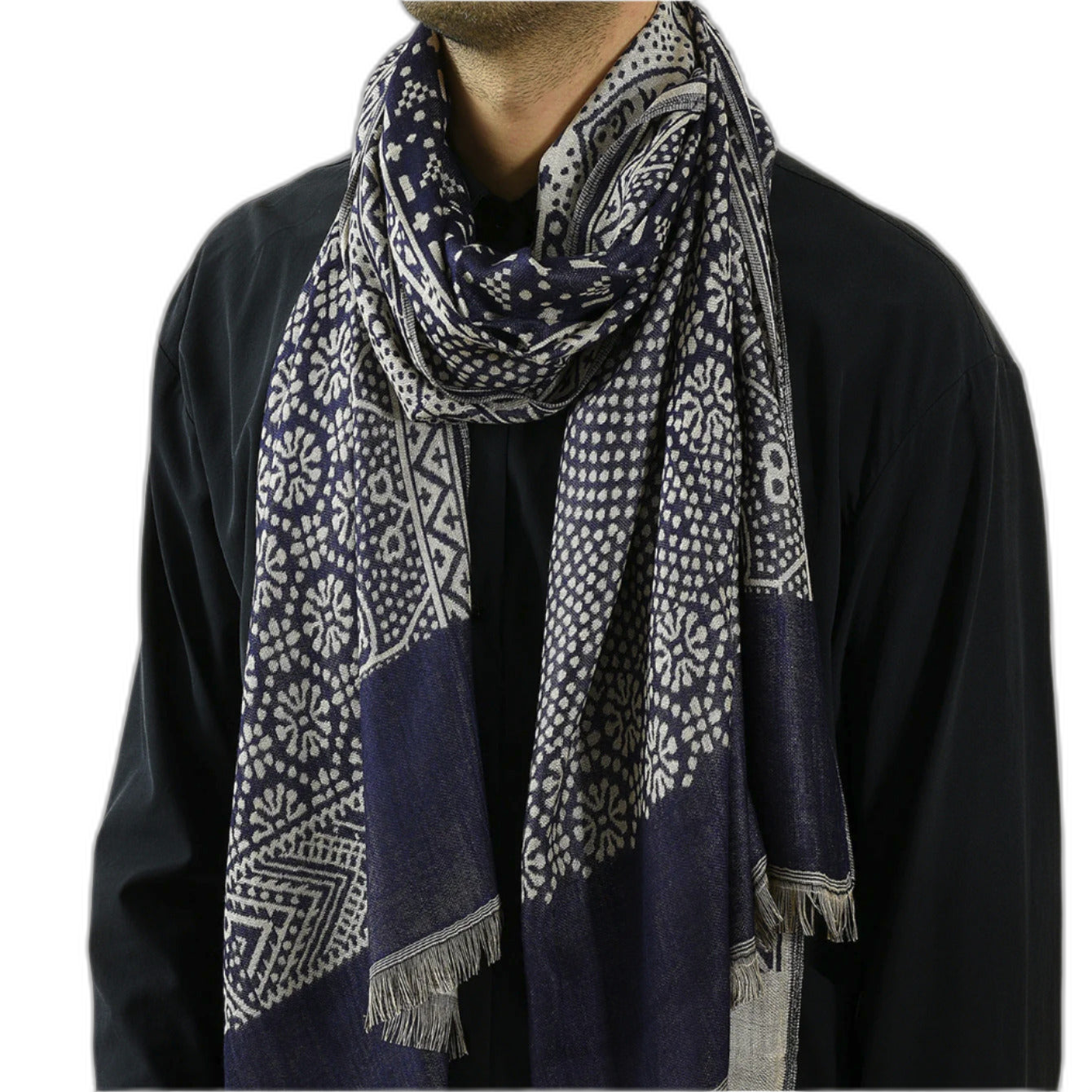 Mosaic Linen Pashmina Scarf