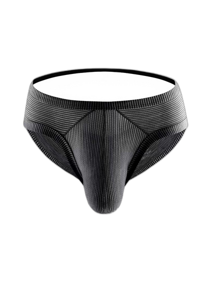 2 Pack Men's Low Rise Back Hollow 3D U-convex Large Pouch T-Back Briefs