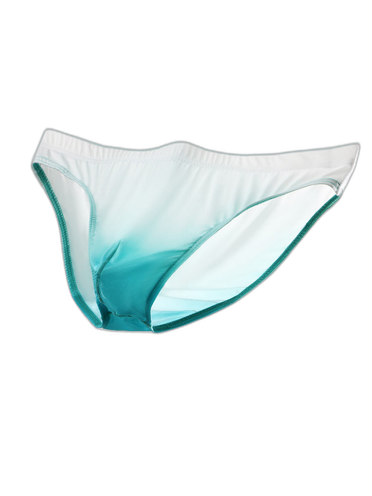 3 Pack Men's Sensual Silk-Like Loose Gradient Color Bikini