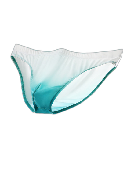 3 Pack Men's Sensual Silk-Like Loose Gradient Color Bikini