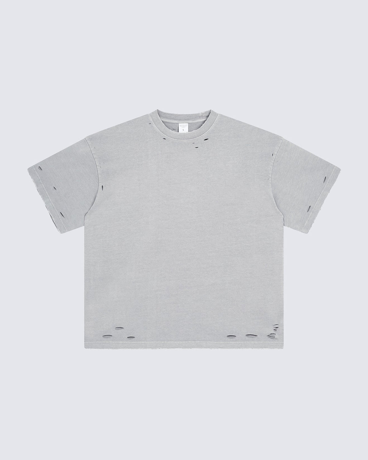 Street Fashion Distressed Short Boxy Tee