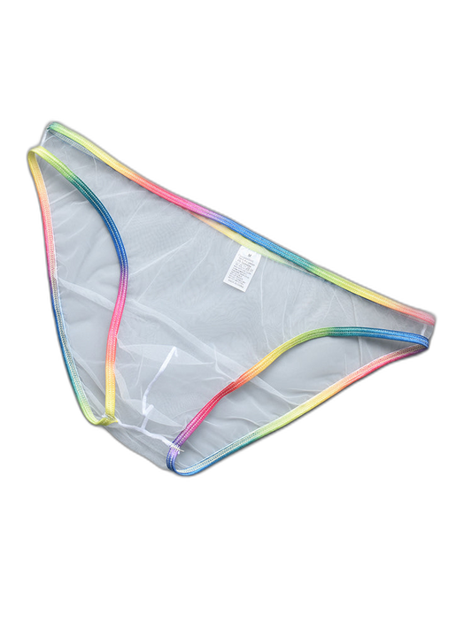 3-pack Men's Ultra-sheer Rainbow-edge Mesh Briefs