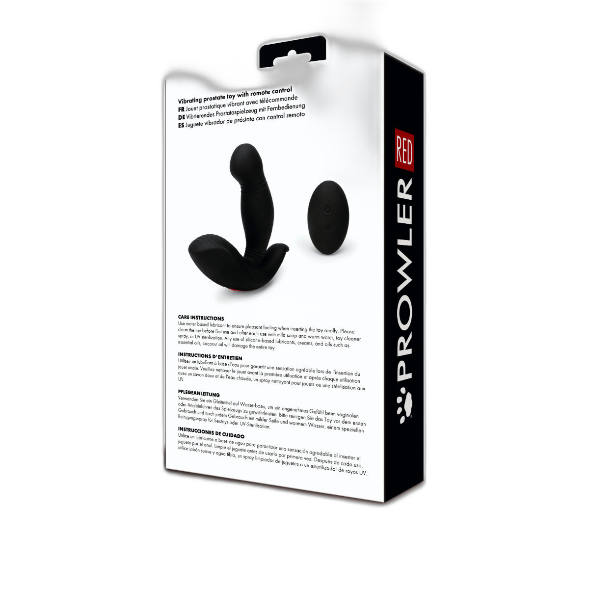 Prowler RED Prostate Remote Control Vibrating Prostate Massager Black