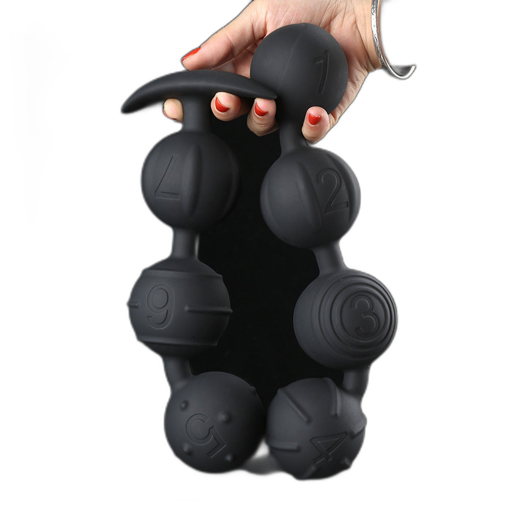 Soul - Silicone Anal Beads - 7 Balls with Removable Tail