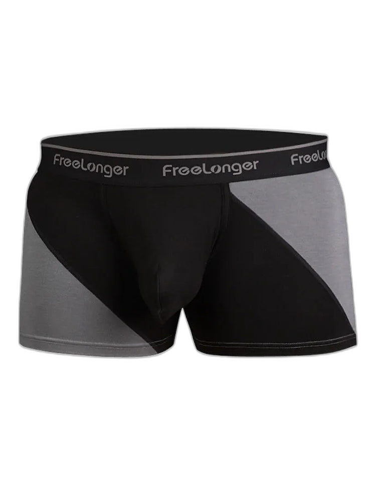 FreeLonger Men's Big Pouch Breathable Seamless Trunks