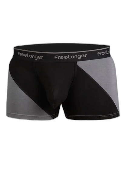 FreeLonger Men's Big Pouch Breathable Seamless Trunks